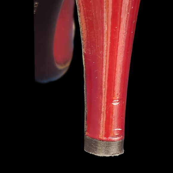 Salvatore Ferragamo Blood Red Peep Toe Heels **see description for size** - Picture 5 of 8